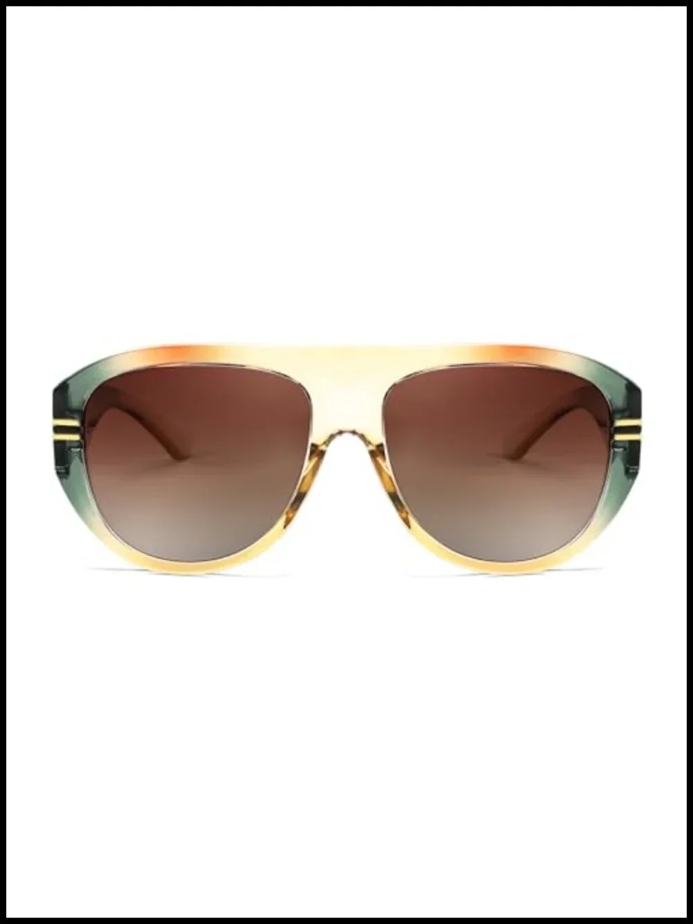 Retro Polarized Aviator Sunglasses with UV400 Protection Plastic Frame Unisex